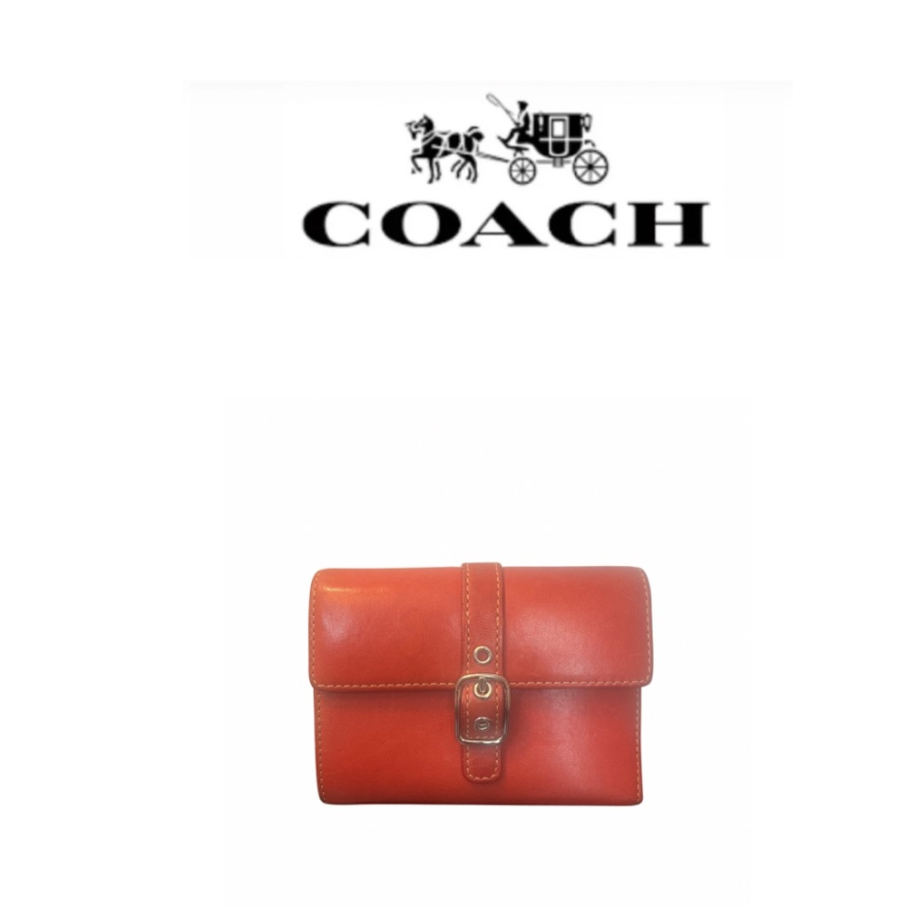 Coach Red Leather Y2K Wallet